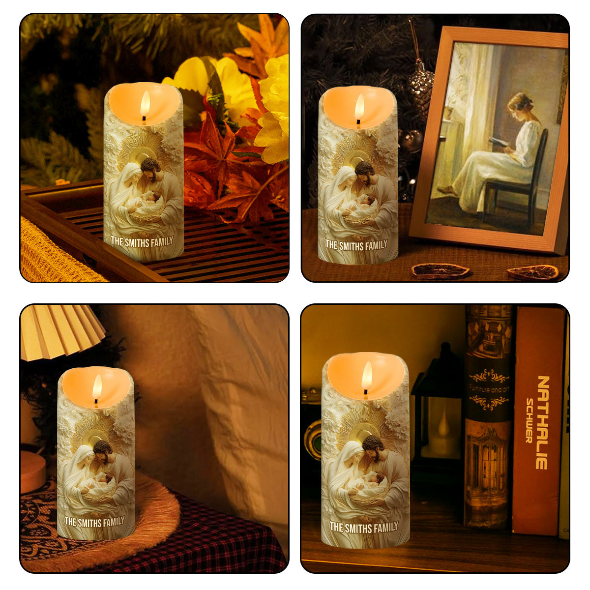 As For Me And My House - Personalized Flameless LED Candle