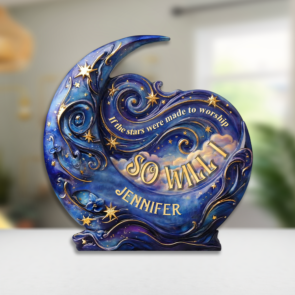 If The Stars Were Made To Worship - Personalized Acrylic Plaque GAPJS10085