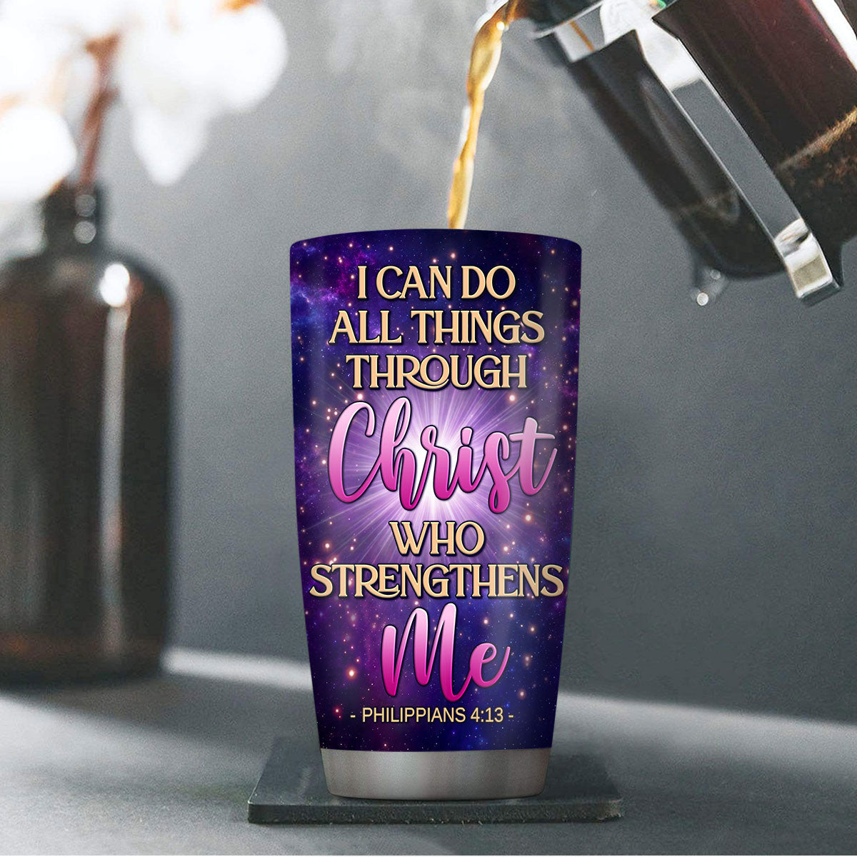 Faith Quote - Personalized Stainless Steel Tumbler