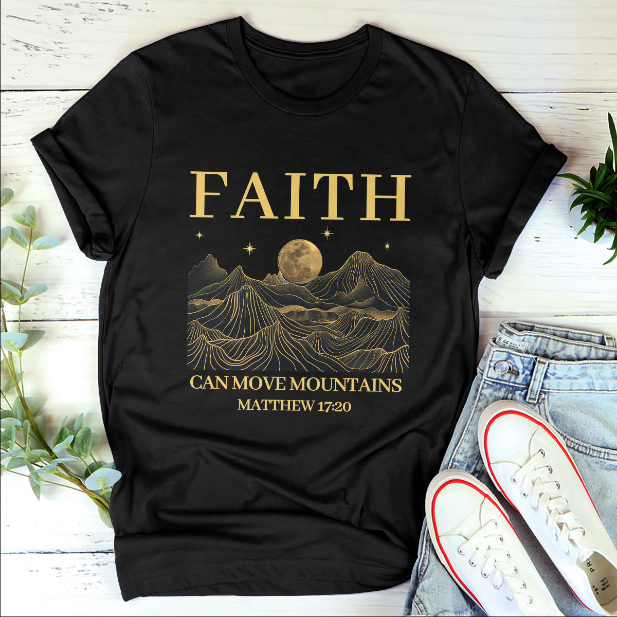 Faith Can Move Mountains - 2D Unisex T-shirt GMJSTS200084