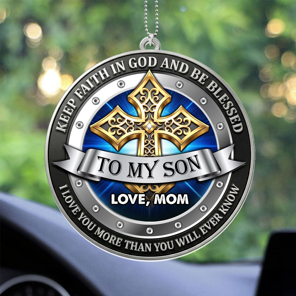 Blessings and Love - Personalized Car Acrylic Ornament GOJS10358