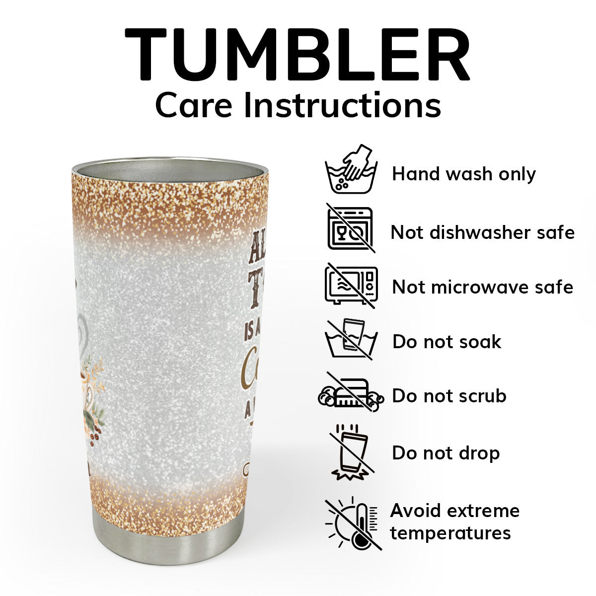 Faith Quote - Personalized Stainless Steel Tumbler