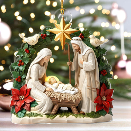 Jesus Is The Reason - Acrylic Ornament - Christian Holiday Decor GOJS10301
