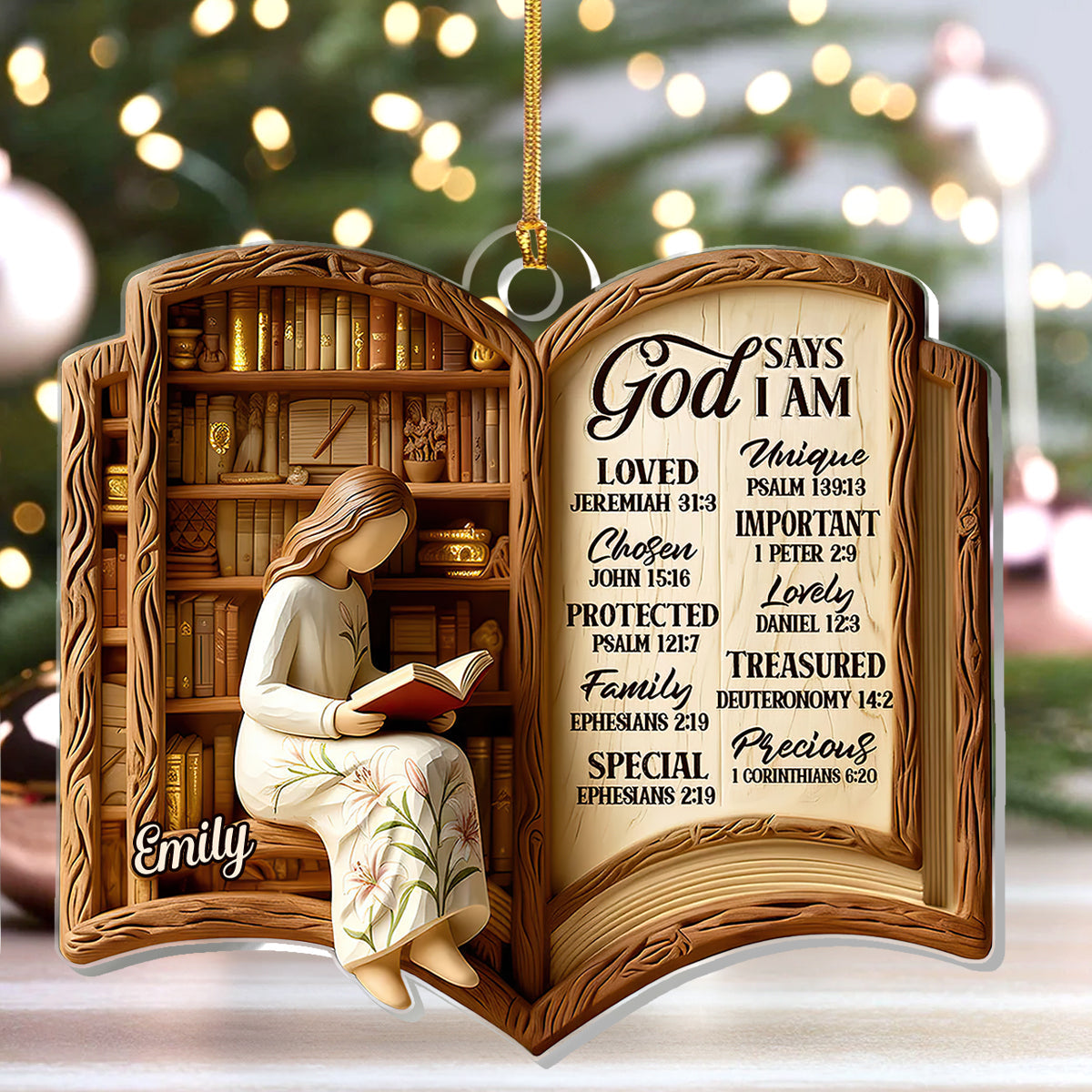 God Says I Am - Personalized Acrylic Ornament GOJS10322