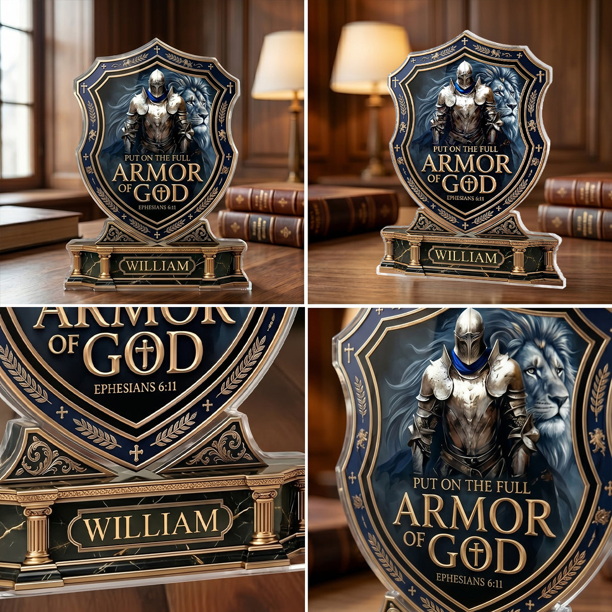 Put On The Full Armor Of God - Custom Acrylic Plaque GAPJS10063