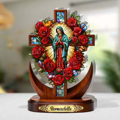 Faith Floral Decor - Personalized Acrylic Plaque GAPJS10135