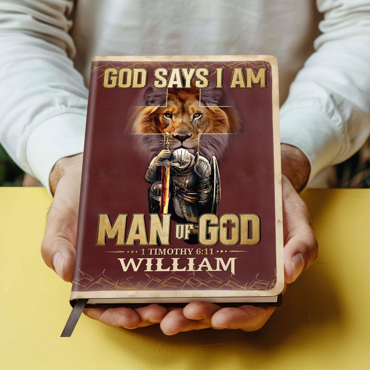Man Of God - Personalized Leather Cover Notebook GMJSNB200030