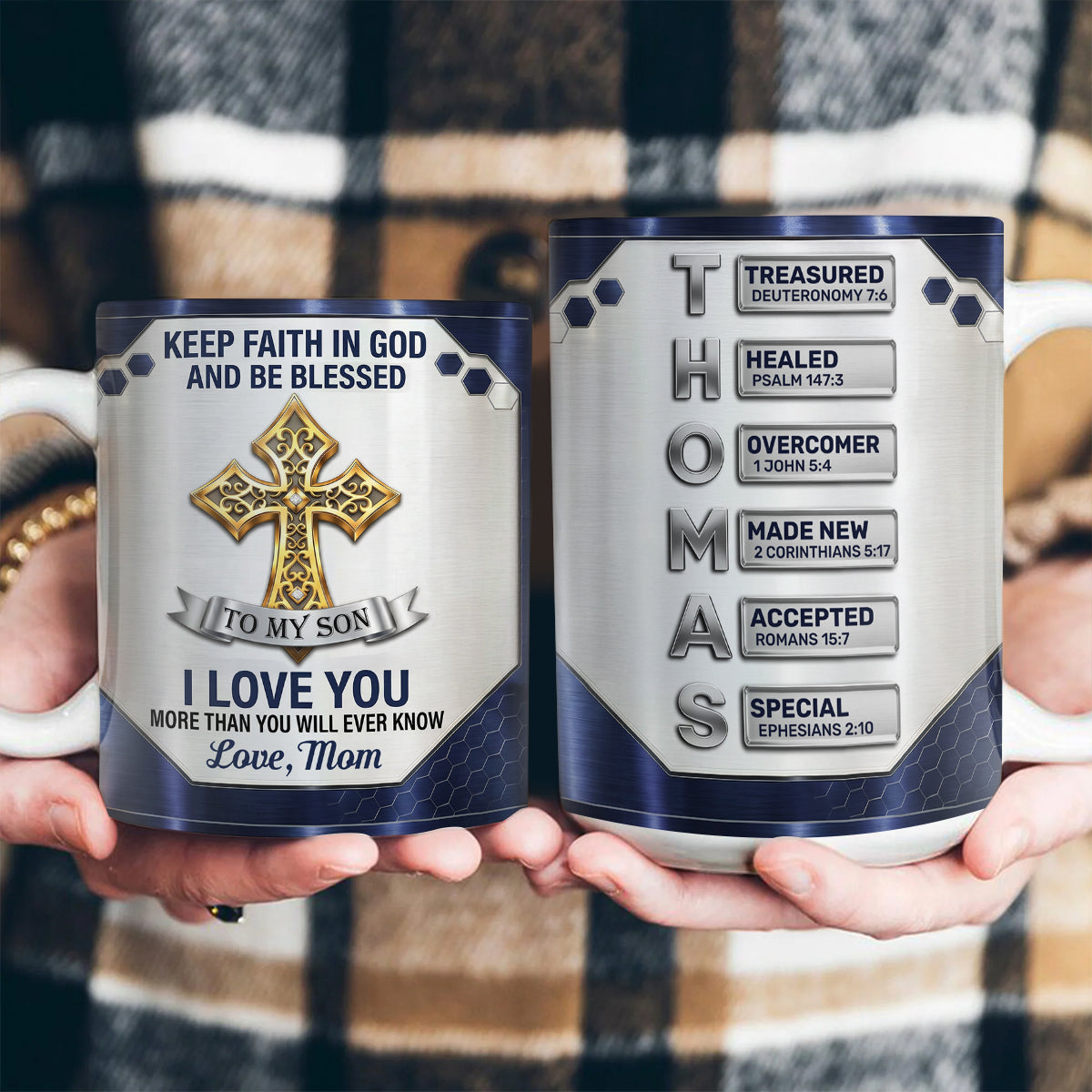 Blessing To My Son - Personalized Christian Coffee Mug
