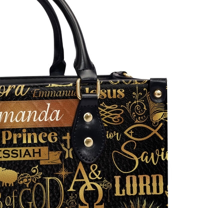 Lamb Of God Design - Personalized Leather Handbag - Christian Faith Accessories GMJSLB200022