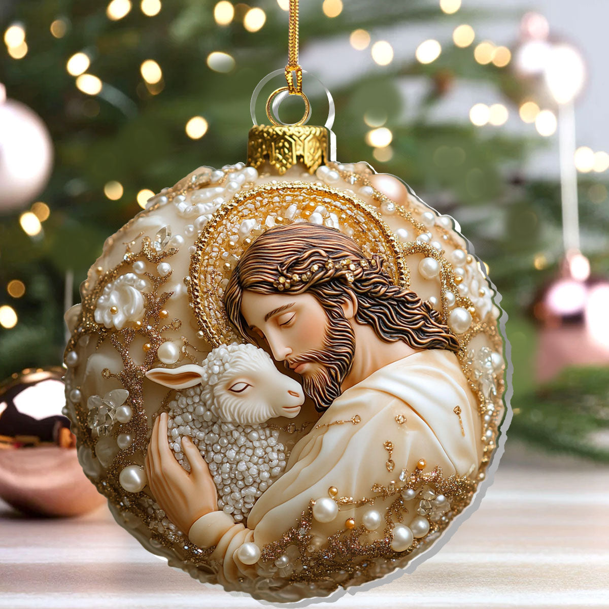 Jesus The Good Shepherd - Acrylic Ornament - Gift for Family GOJS10054