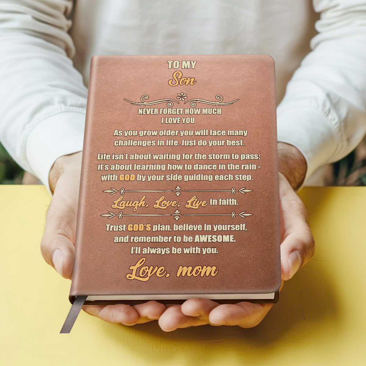 To My Son - Inspirational Leather Cover Notebook GMJSNB200087