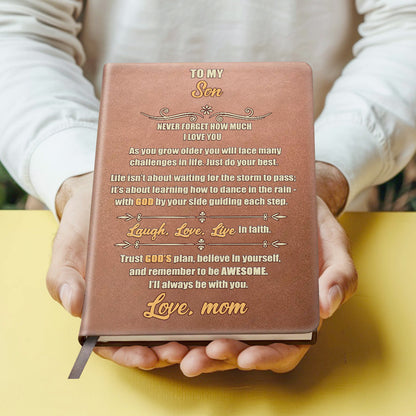 To My Son - Inspirational Leather Cover Notebook GMJSNB200087