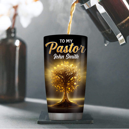 Faith-Inspired Pastor Gift - Personalized Stainless Steel Tumbler