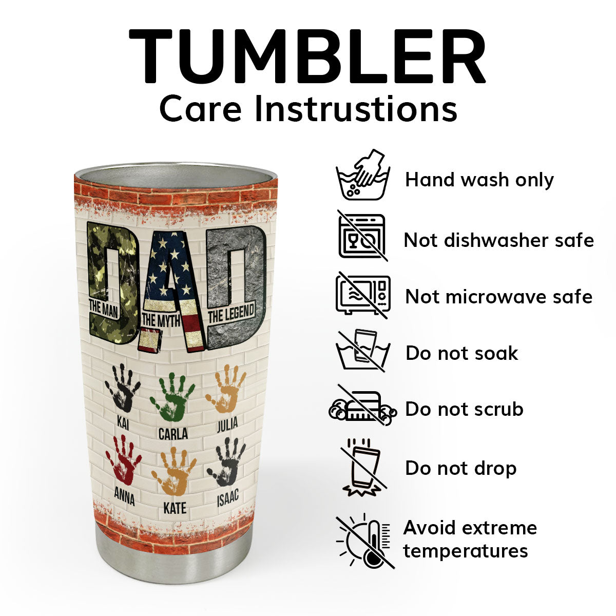 Dear Dad, You're Always Our Number 1 - Personalized Tumbler