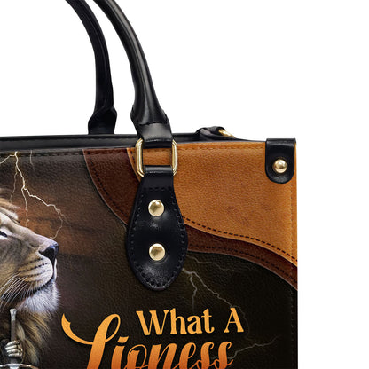 Faith-Based Quote - Personalized Leather Handbag GMJSLB200093