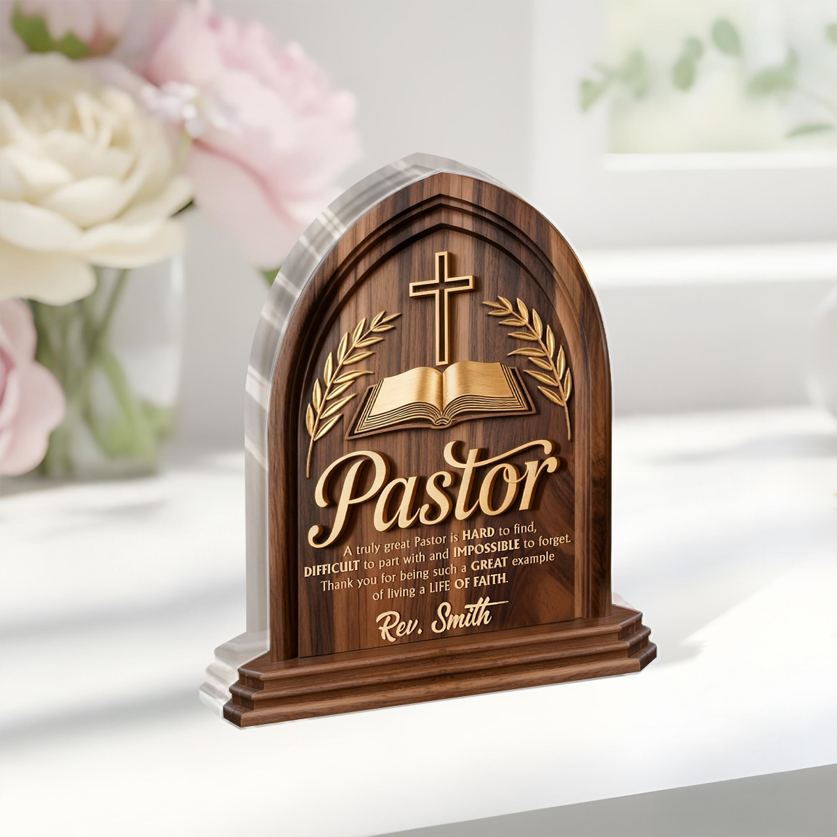 Love of God - Personalized Acrylic Plaque Gift for Pastor GAPJS10095