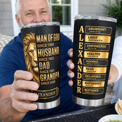 Man Of God Inspiration - Personalized Stainless Steel Tumbler