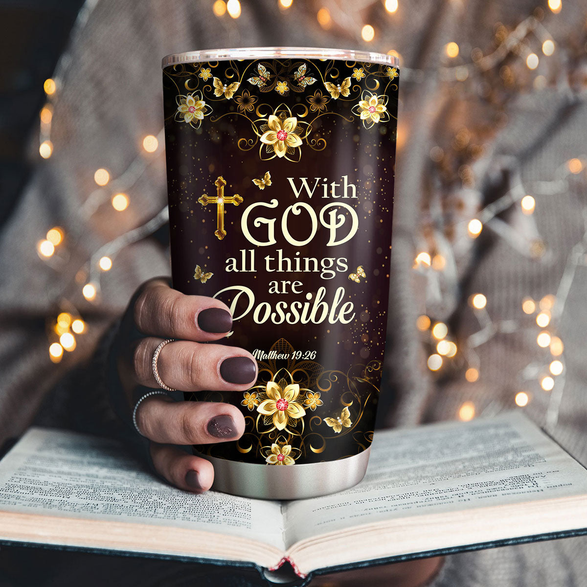 With God All Things Are Possible - Personalized Tumbler