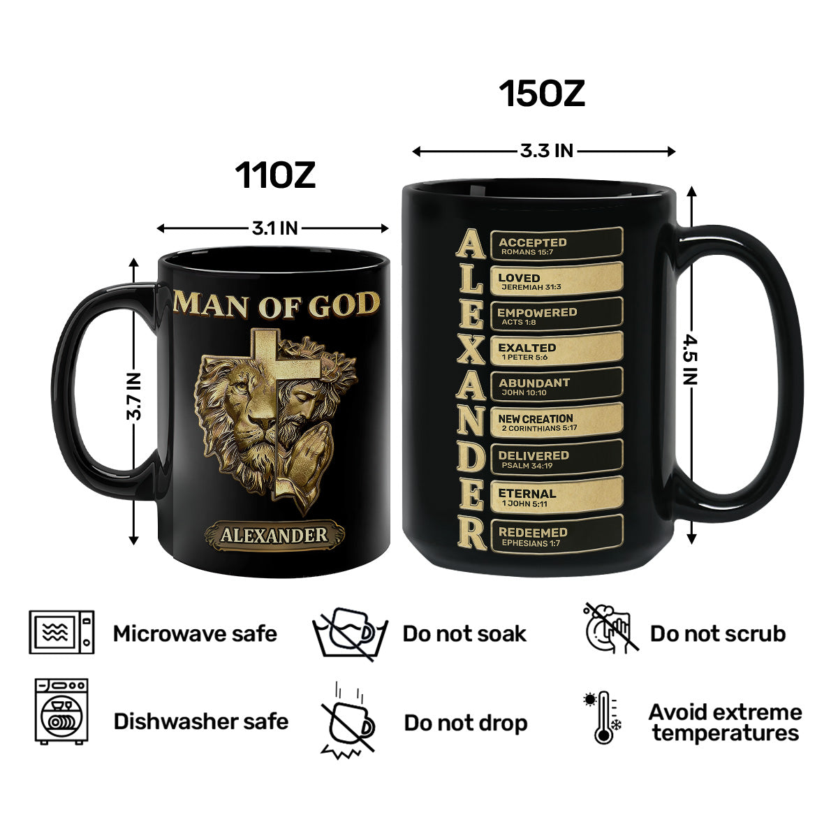 Man Of God Inspiration - Personalized Ceramic Coffee Mug