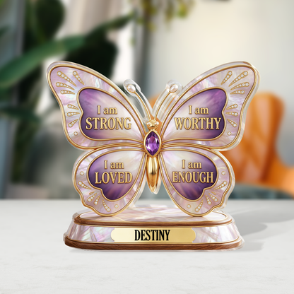 I Am Strong - Personalized Acrylic Plaque GAPJS10084