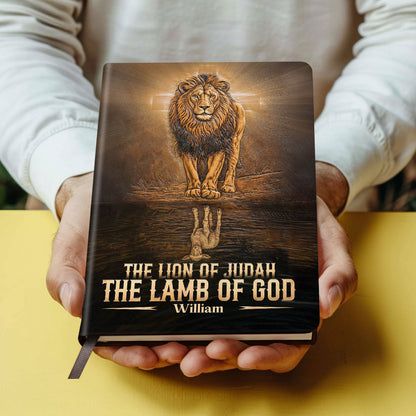 Lion Of Judah - Personalized Leather Cover Notebook GMJSNB200023