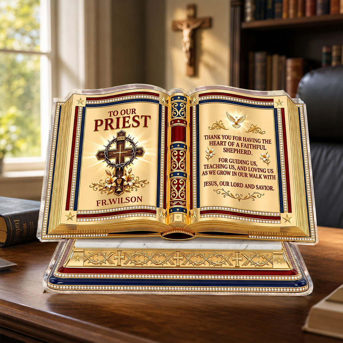 Heart of a Servant Leader - Personalized Acrylic Plaque GAPJS10032