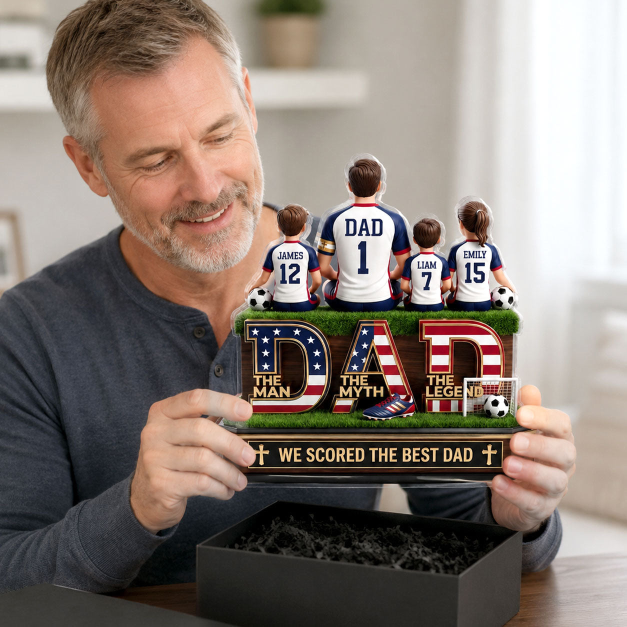 Best Dad - Personalized Custom Shaped Acrylic Plaque GAPJS10029