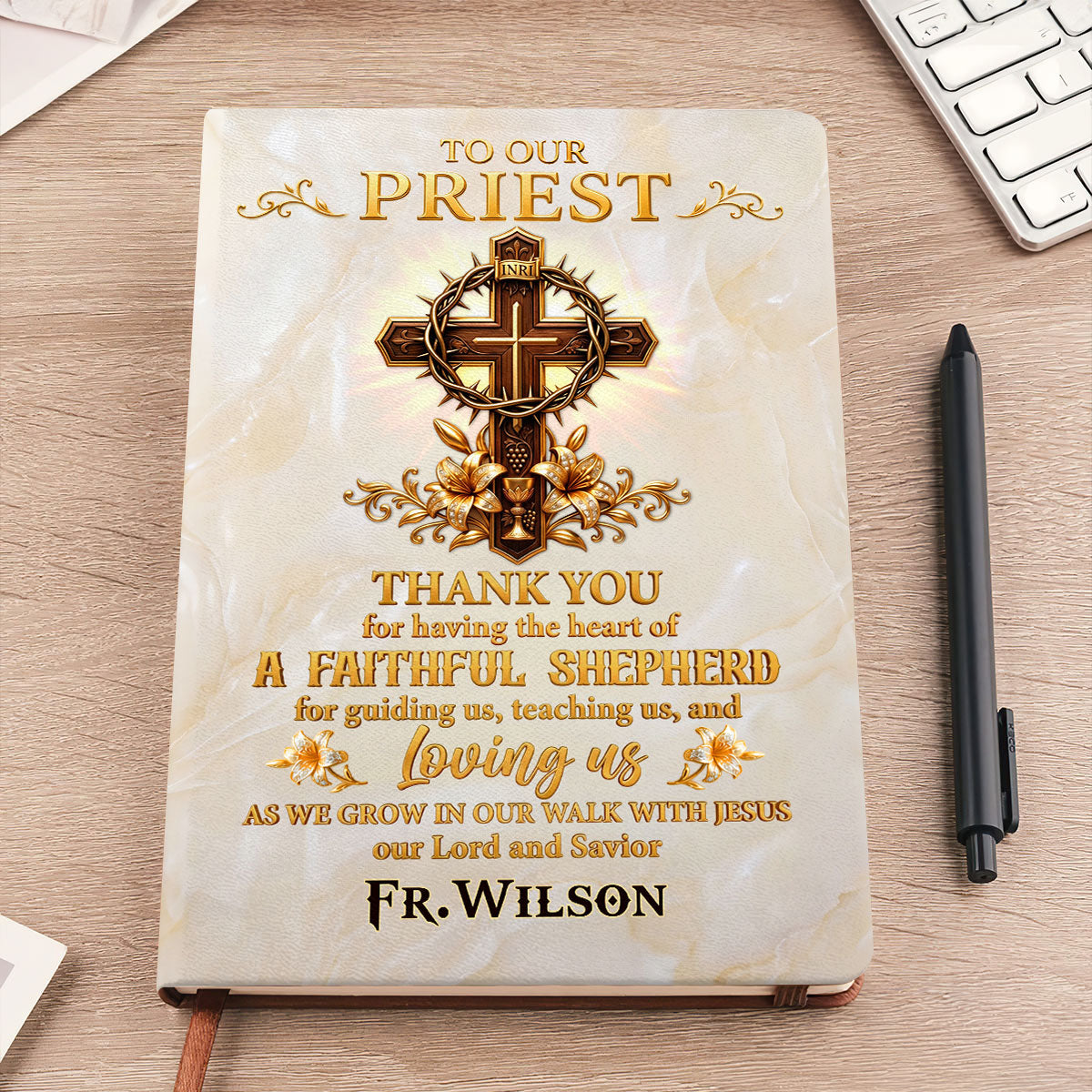 Faithful Shepherd - Personalized Leather Cover Notebook GMJSNB200004