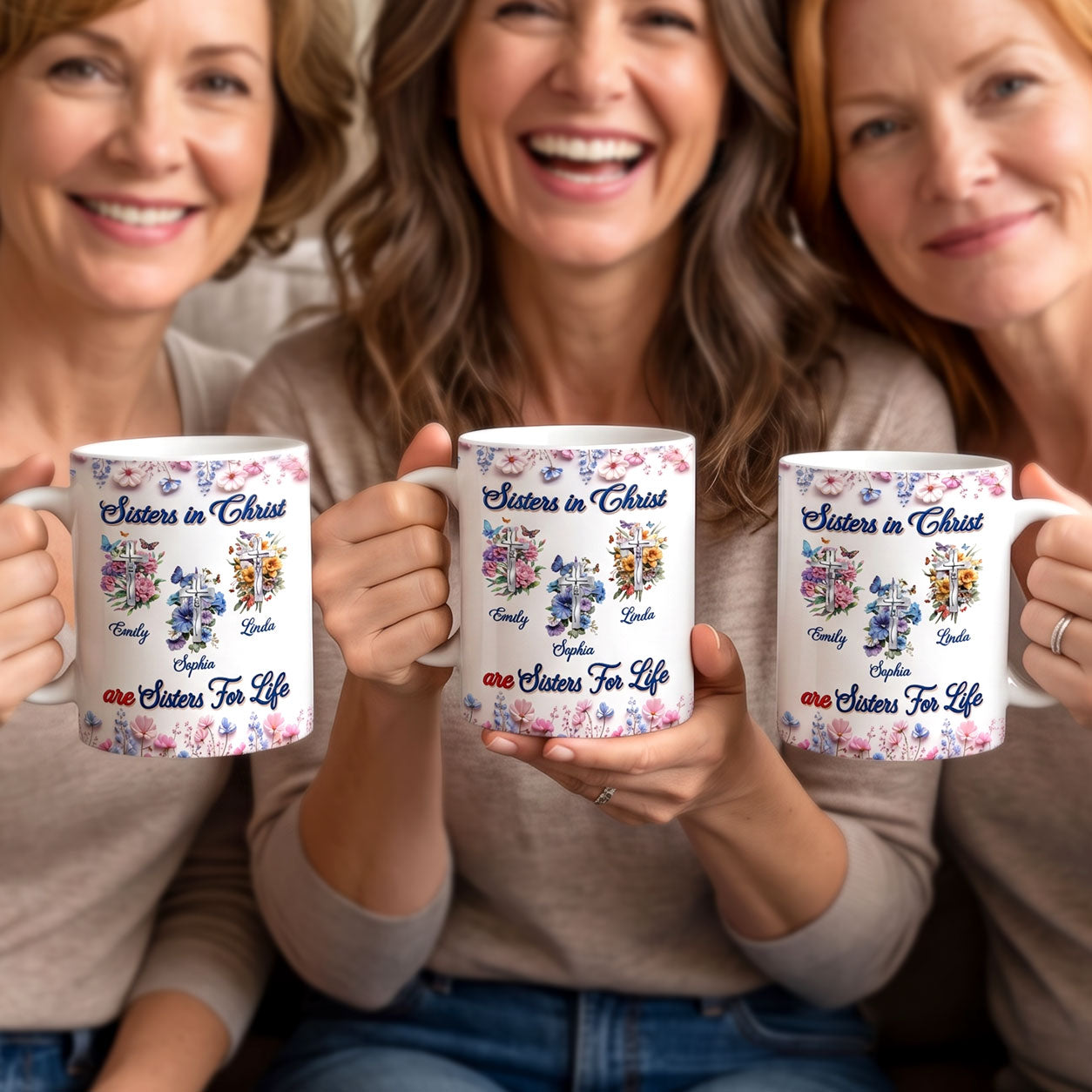 Sisters in Christ Are Sisters for Life - Christian Coffee Mug