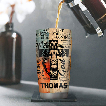 Man Of God Faith - Personalized Stainless Steel Tumbler