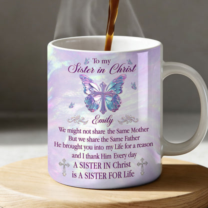 Sisters in Christ - Personalized Ceramic Coffee Mug