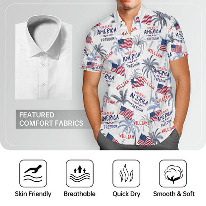 God Bless America - Personalized Hawaiian Shirt - Gift for Him