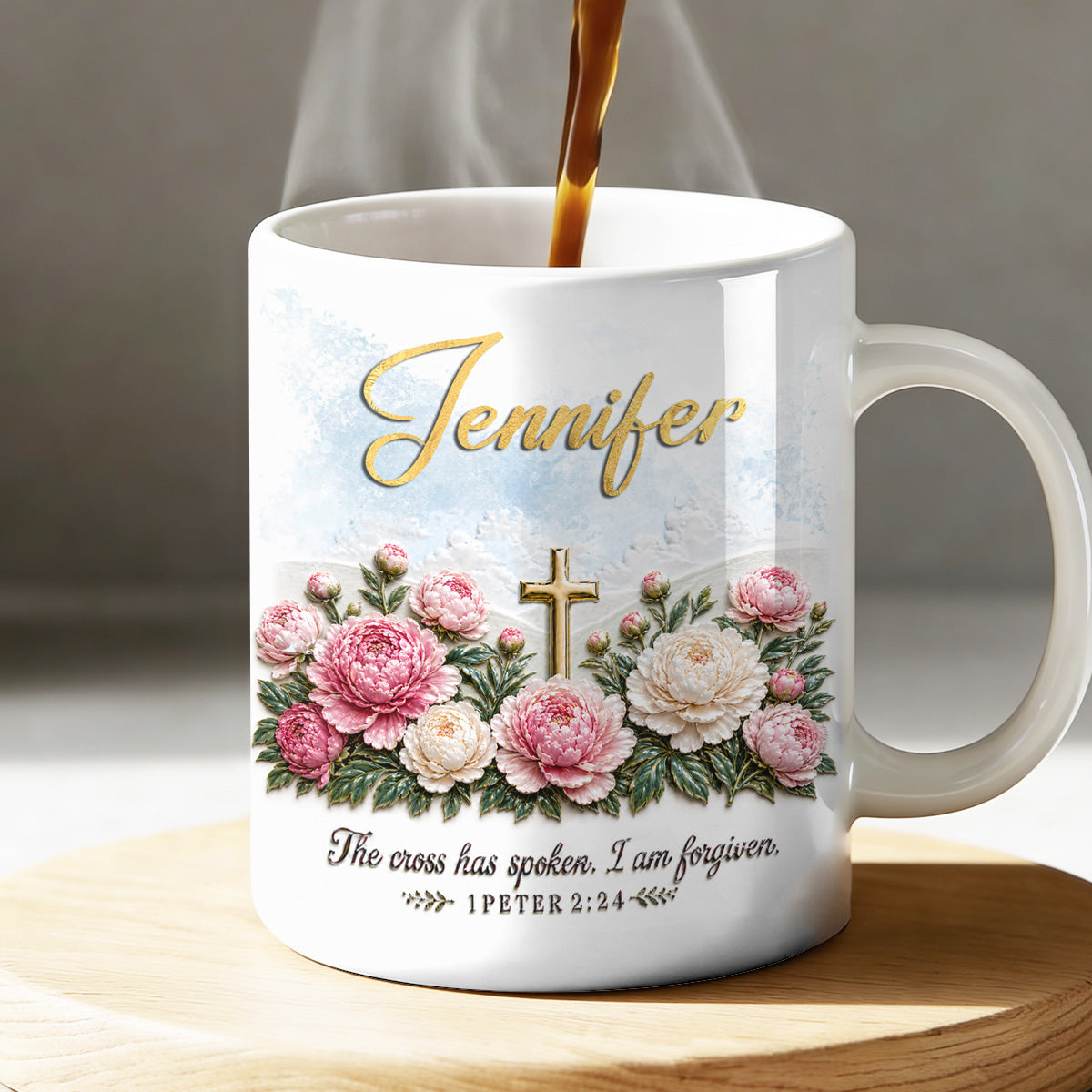 I Am Forgiven - Personalized Christian Coffee Mug