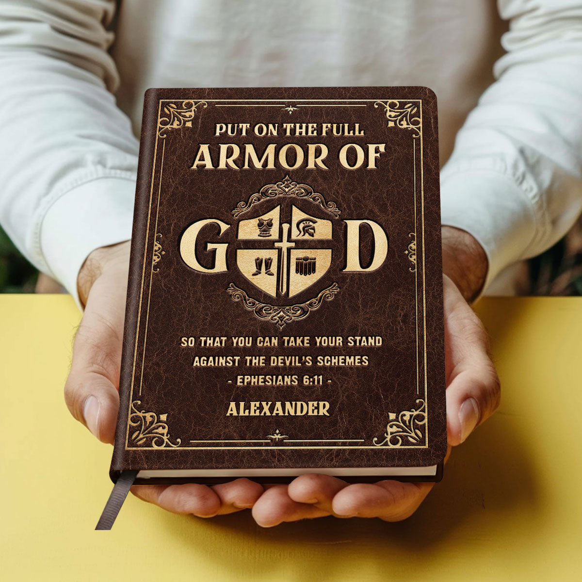 Armor Of God - Personalized Leather Prayer Journal GMJSNB200116