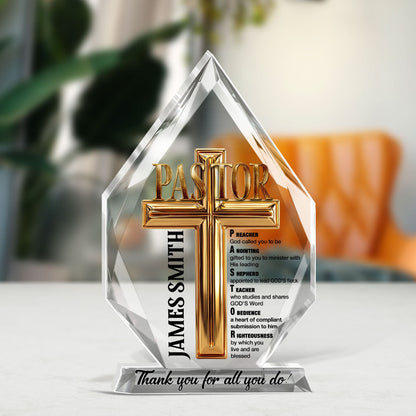 To My Pastor - Personalized Acrylic Keepsake Plaque GAPJS10220