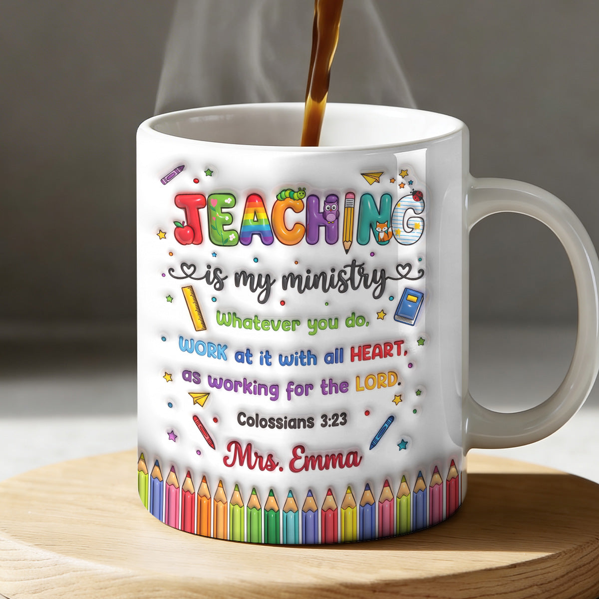 Teaching Is My Ministry - Personalized Ceramic Coffee Mug