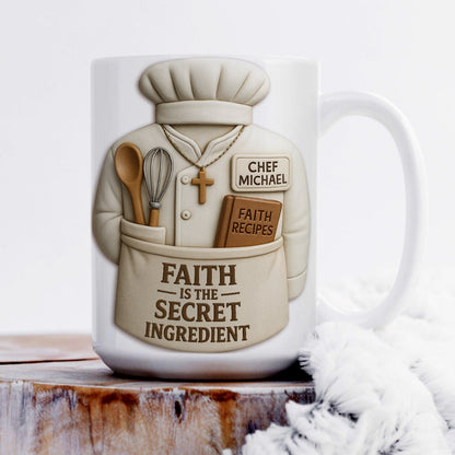 Faith Is The Secret Ingredient - Personalized Coffee Mug
