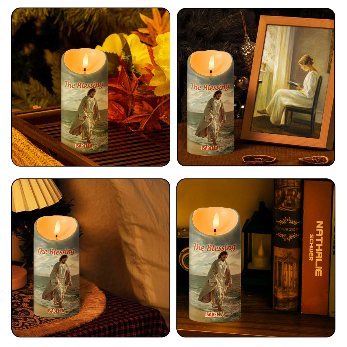 The Blessing - Personalized Flameless LED Candle - Inspirational Faith Decor