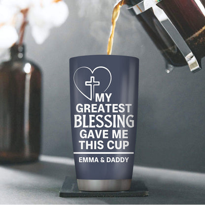 Sentimental Gift for Dad - Personalized Stainless Steel Tumbler