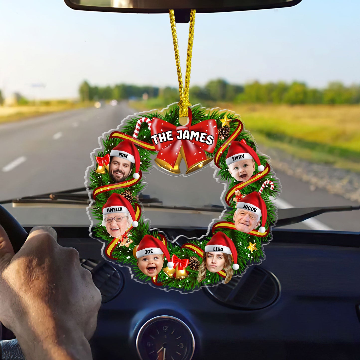 Christmas Wreath - Personalized Acrylic Ornament GOJS10265