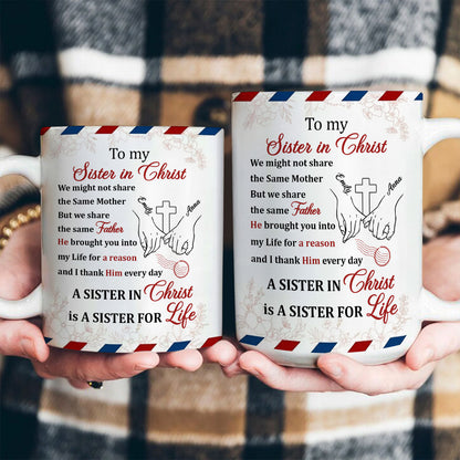Faith-Inspired Gift for Sister - Personalized Ceramic Coffee Mug