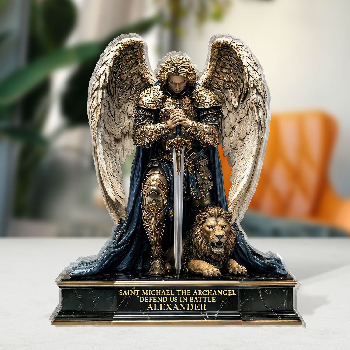 Saint Michael Protection - Personalized Acrylic Plaque GAPJS10073