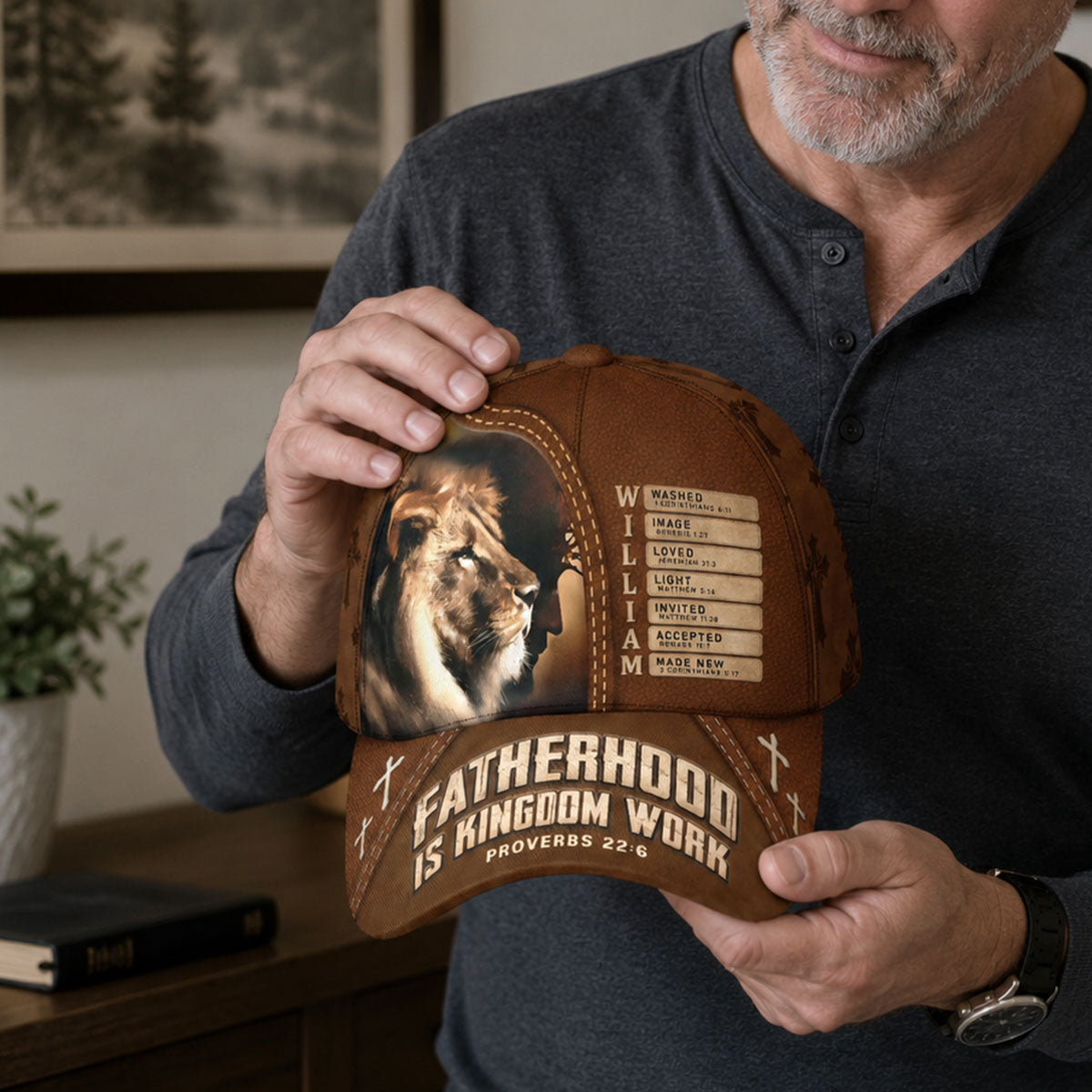 Fatherhood Is Kingdom Work - Personalized Classic Cap