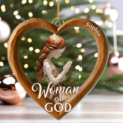 Woman Of God - Personalized Acrylic Ornament GOJS10029