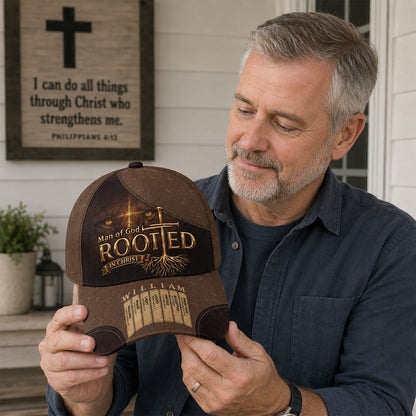 Rooted In Christ - Personalized Classic Cap - Gift For Dad