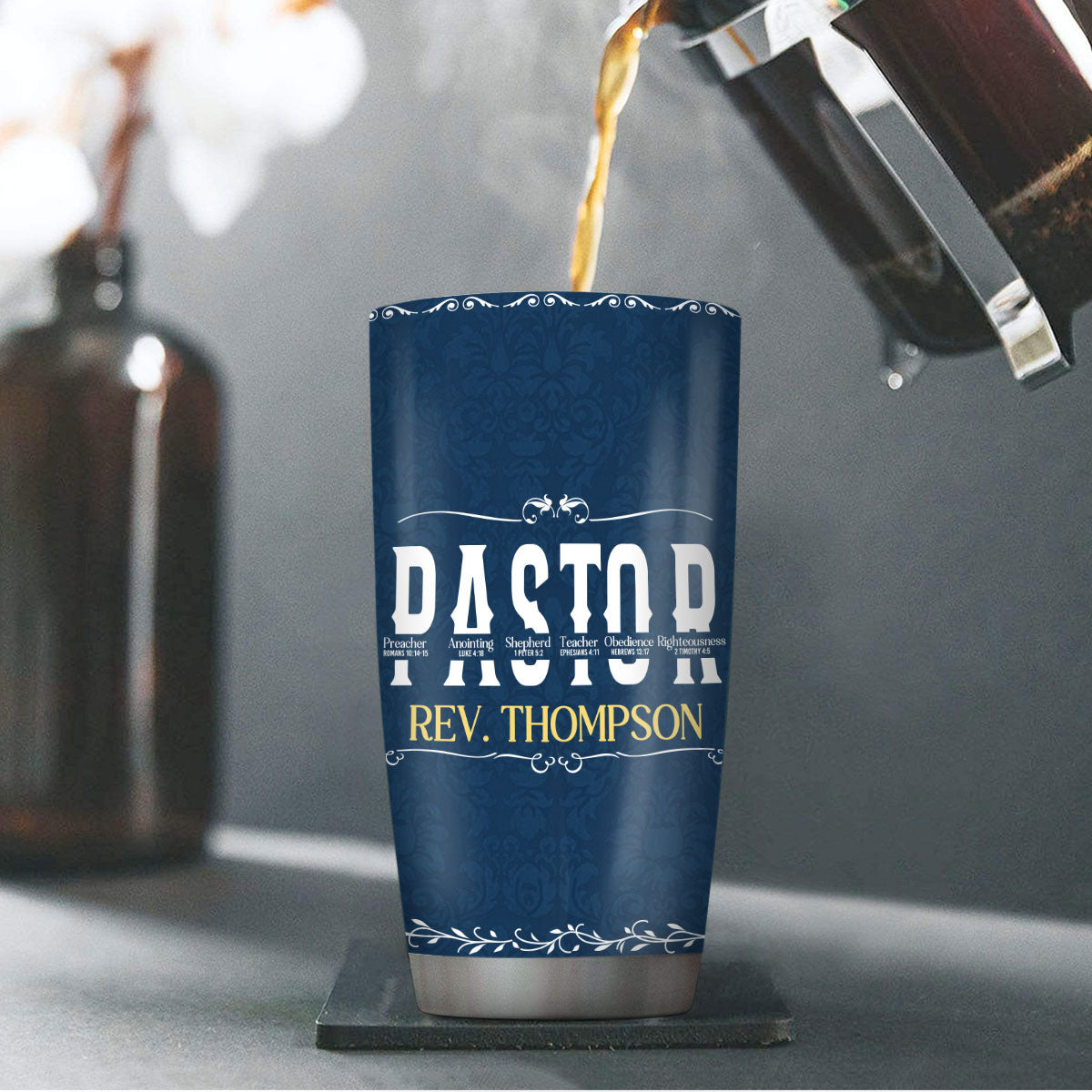 May The Lord Bless You - Personalized Tumbler for Pastor