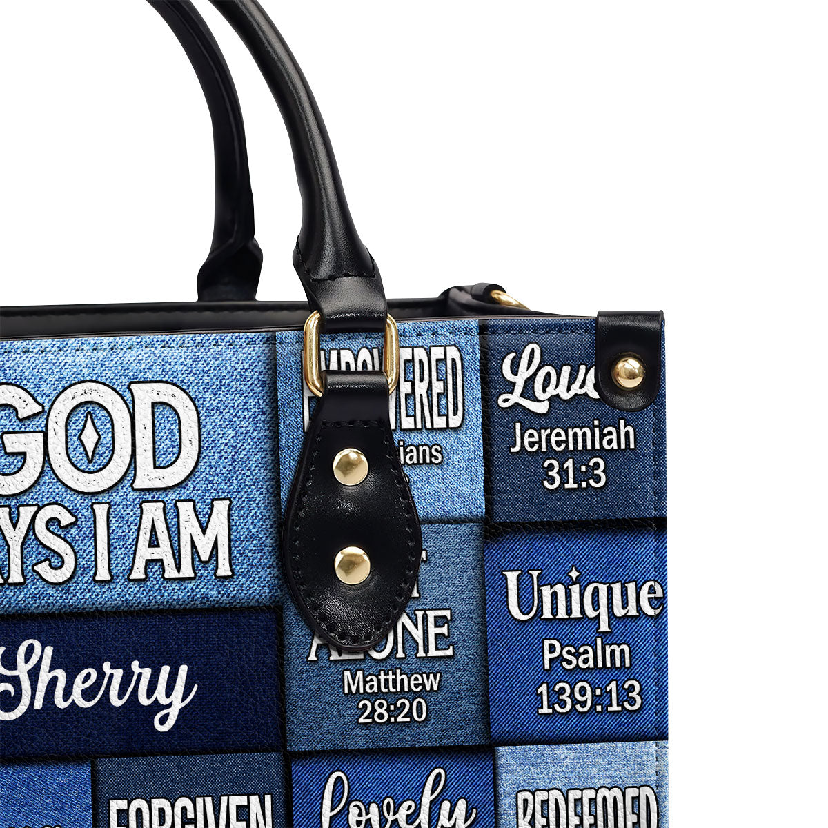 God Says I Am - Personalized Leather Handbag - Christian Gift for Women GMJSLB200084