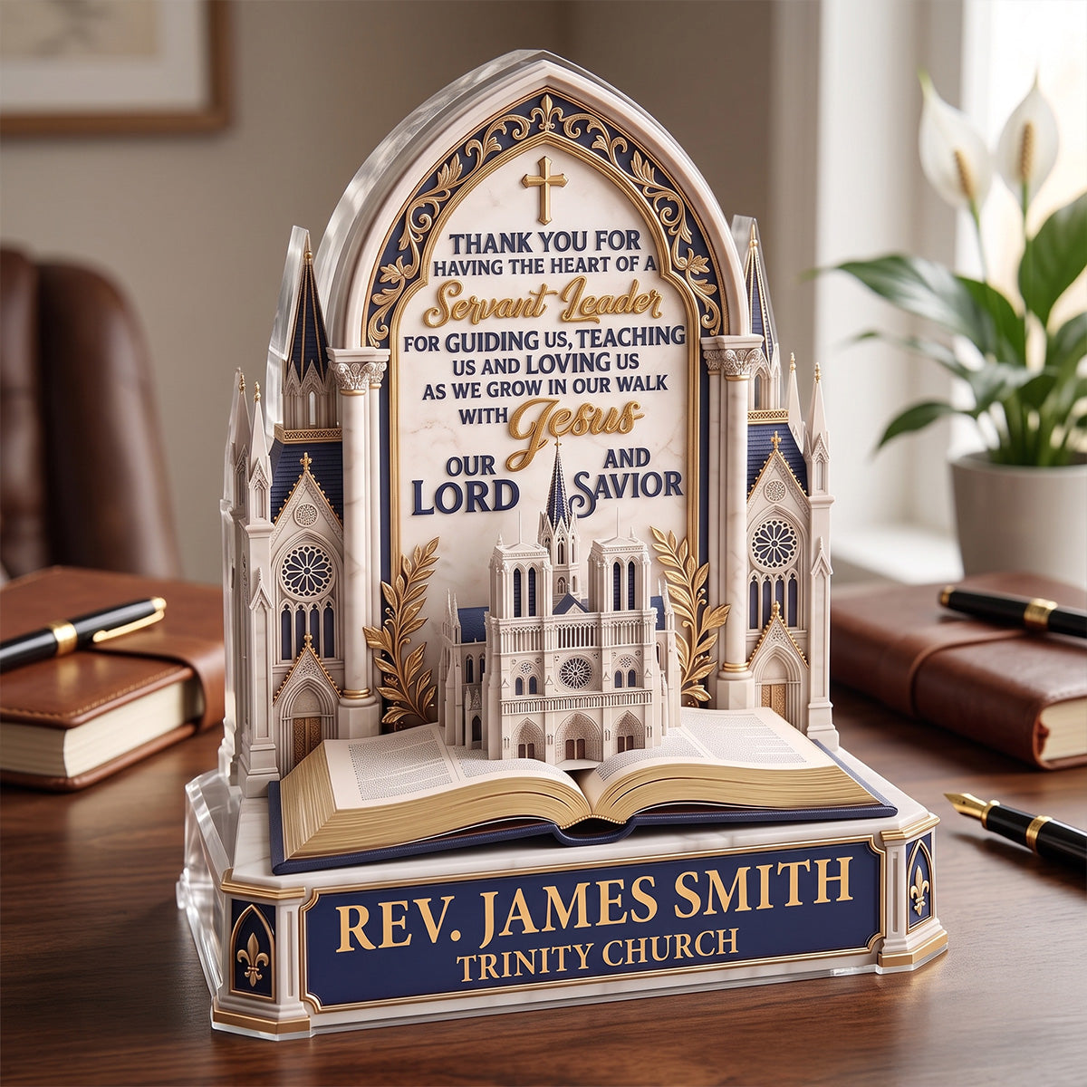 Heart of a Servant Leader - Personalized Acrylic Plaque GAPJS10005