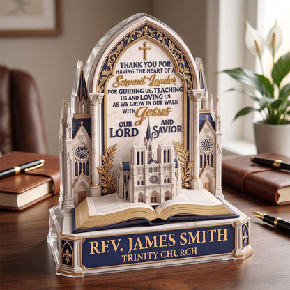 Heart of a Servant Leader - Personalized Acrylic Plaque GAPJS10005