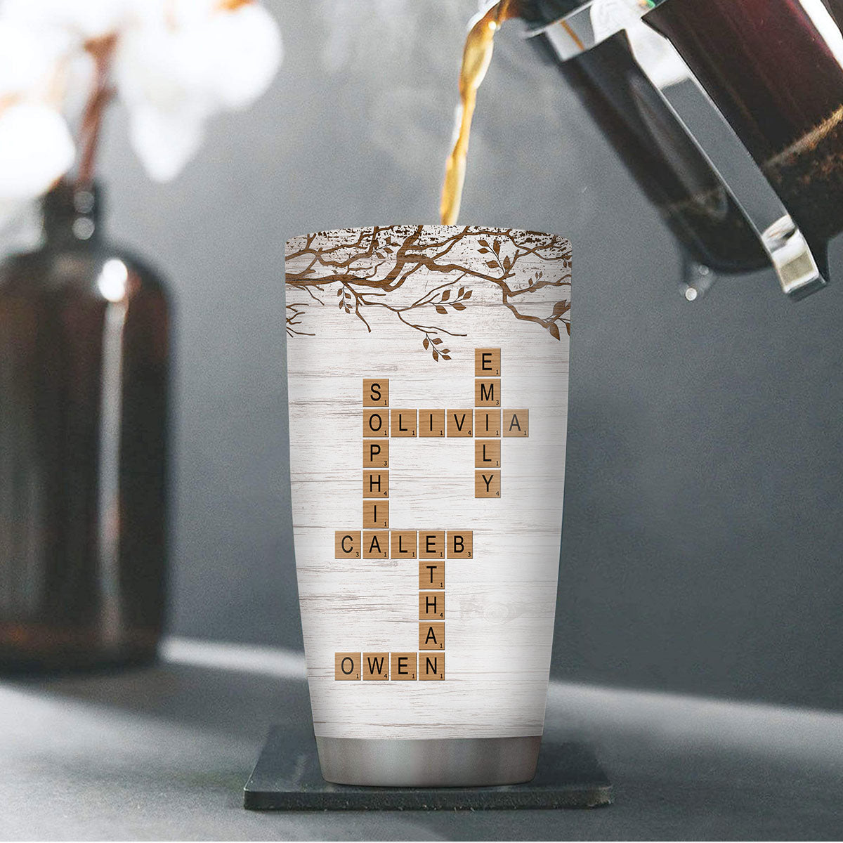 Grandchildren Make Life More Grand - Personalized Stainless Steel Tumbler